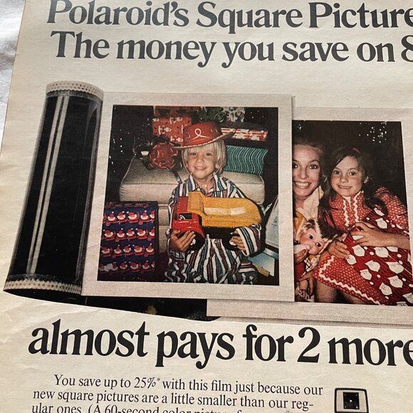 1971 Polaroid Christmas Full Page Vintage Print Ad Pictures of Kids Presents u - Picture 2 of 4